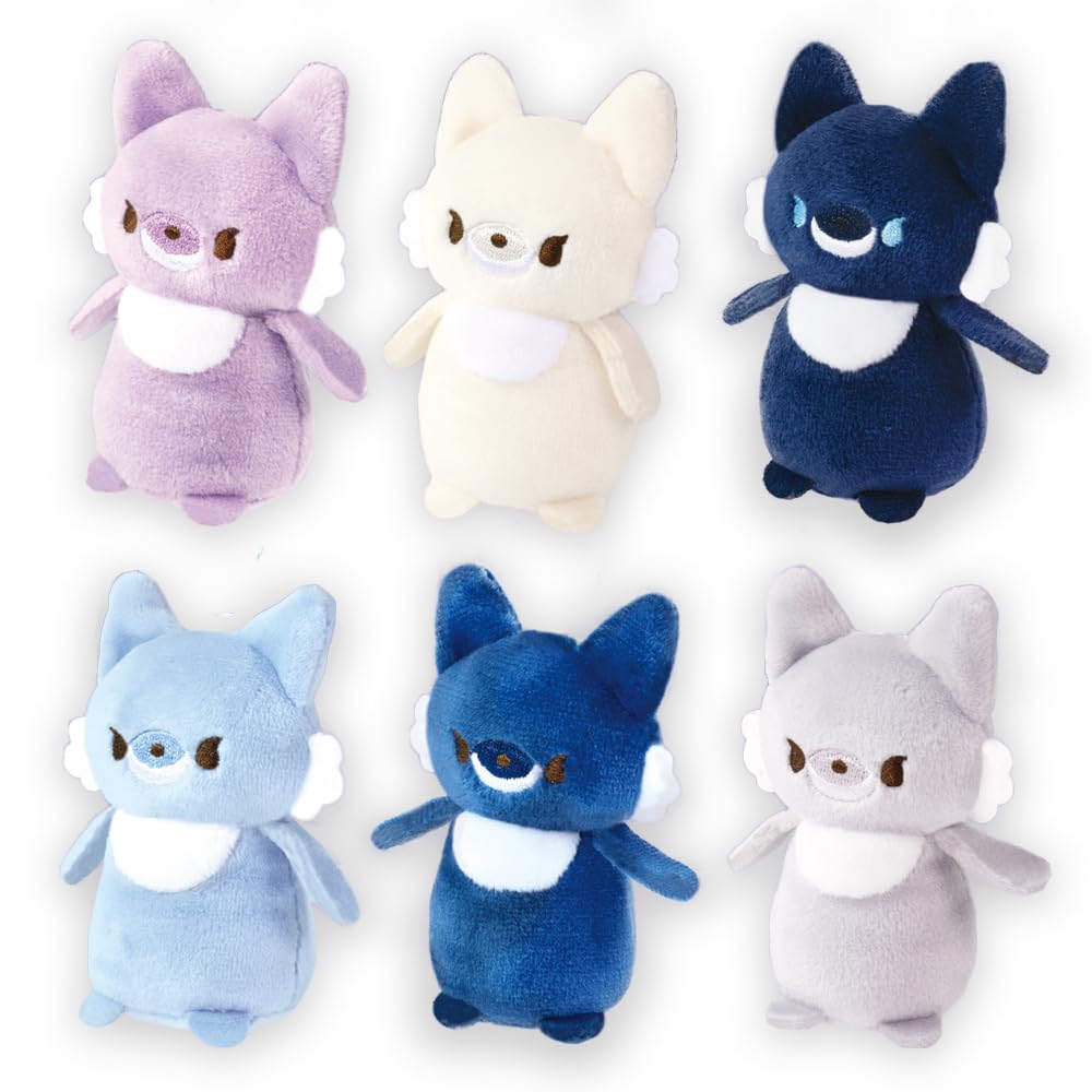 

Set of 6 Don t be afraid Petit Mascot Plush Toys, Approx. 7cm, Bakeke Soda Kibun Daisou Nanashu