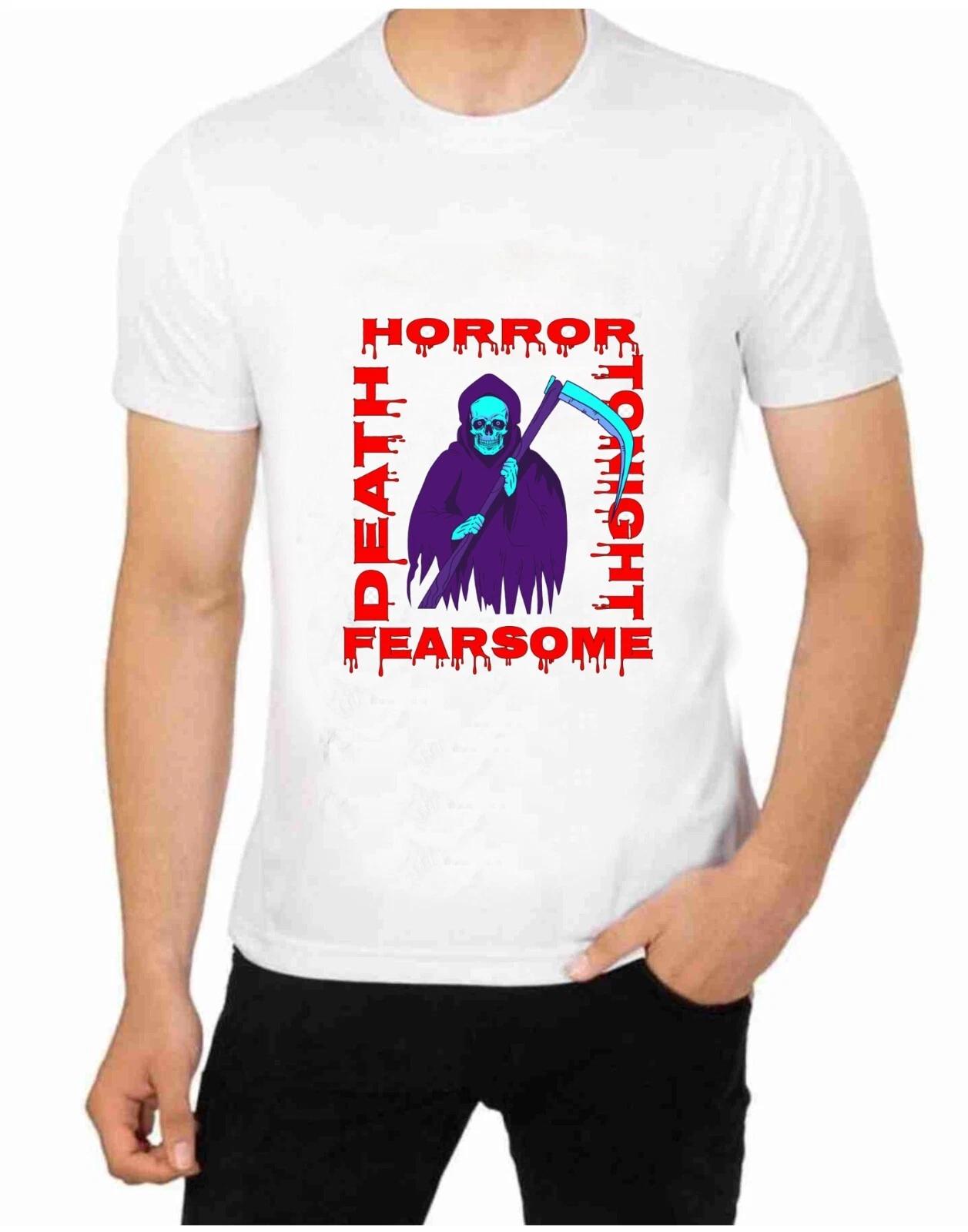 Grim Reaper Death Horror Fearsome Tonight Art Scary Halloween art T-Shirt M
