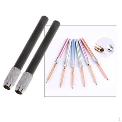 2 Pencil Lengthener Extender Holder Kids Painting Writing Supply