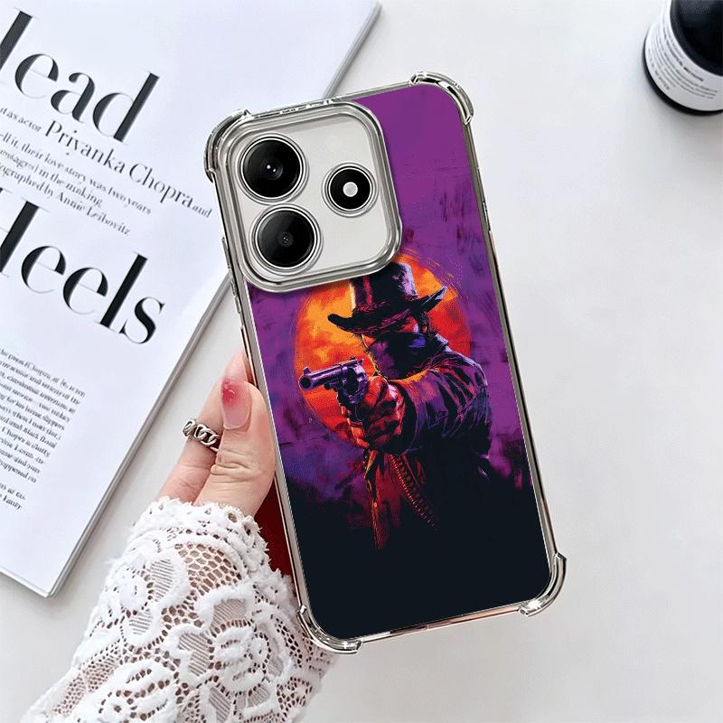 Red Dead R-Redemption Soft Phone Case For Xiaomi Redmi Note 14 15 Pro Plus 13 12 11S 11T 5G 10 9S 9 Plating Anti-Fall Fundas