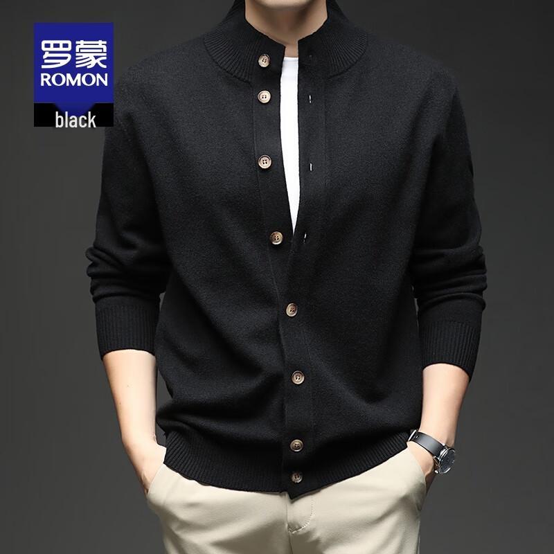 

Мужской трикотажный свитер из смесовой шерсти с полувысоким воротником от Luo Meng XL