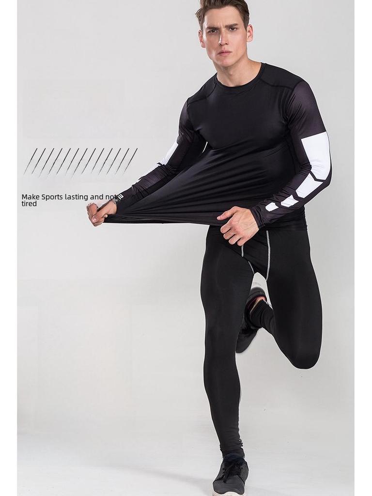 Colanți compresivi respirabili cu uscare rapidă pentru bărbați, pentru sport și fitness
