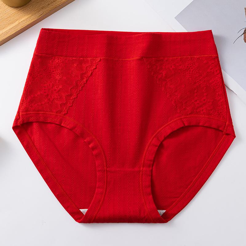 High-Waisted Cotton Briefs for Middle-Aged and Elderly Women - Comfortable, Breathable, Plus Size.