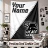 Wall Hanging Tapestry With Custom Name & Text, Derby County Decorative Tapestry For Bedroom