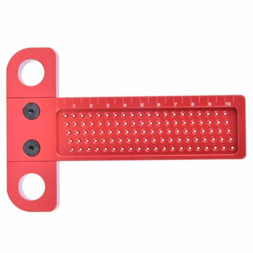 EXDUCT Marking Gauge, 1mm Hole Spacing, T-Shaped Marking Ruler, T-Shaped Woodworking Square, T-Shaped Square, Marking Gauge, Marking Tool, Precision M