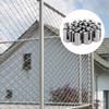 20 PCs Wall Trellis Clips 3 MM Cross Wire Ropes Clip Stainless Steel for Climbing Plants & Fence Outdoor
