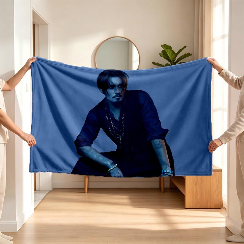 Johnny Depp (1) Flannel Blanket a Soft Accent for the Bedroom and Living Room and a Cozy Home Gift