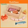 Wooden Kitchen Play Set With Fruits Vegetables Seafood And Desserts For Early Education Kids