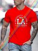 Luxury Brand LOS ANGELES Print T Shirt For Man Summer Vintage Unisex Oversized T-shirt Y2k Tops Short Sleeve Men's