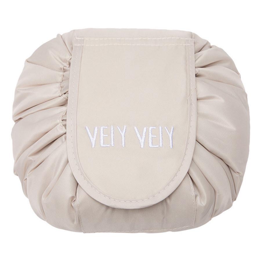 

Portable Beauty Drawstring Travel Makeup Bag Organizer Storage Jewelery Fashion Cosmetic бежевий