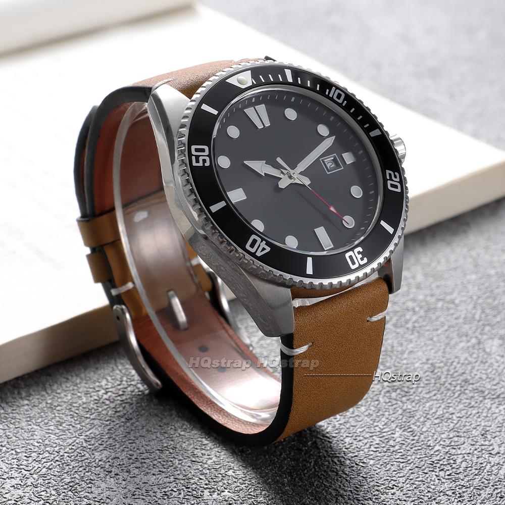 Quick Release Watch Band for Men Women 18mm 20mm 22mm Vintage Leather Watch Strap Replacement Handmade Stitching Cowhide Strap