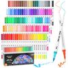 Shuttle Art Brush Pen Watercolor Brush 120 Color Set Marker Pen Watercolor Pen Twin Marker Brush Pen Ultra Fine Pen Waterproof Quick Drying