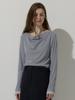 BEMUSE MANSION Drape Neck Top - Ivory