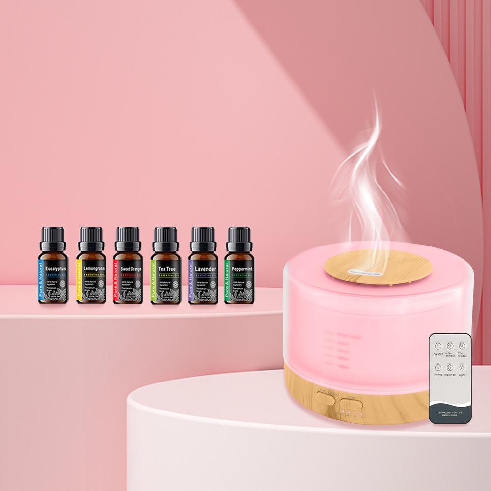 

Diffuser For Home Modern 5 in 1 Oil Diffuser with 7 Adjustable Lights 6 Premium Scents 16.9oz Large Capacity Design