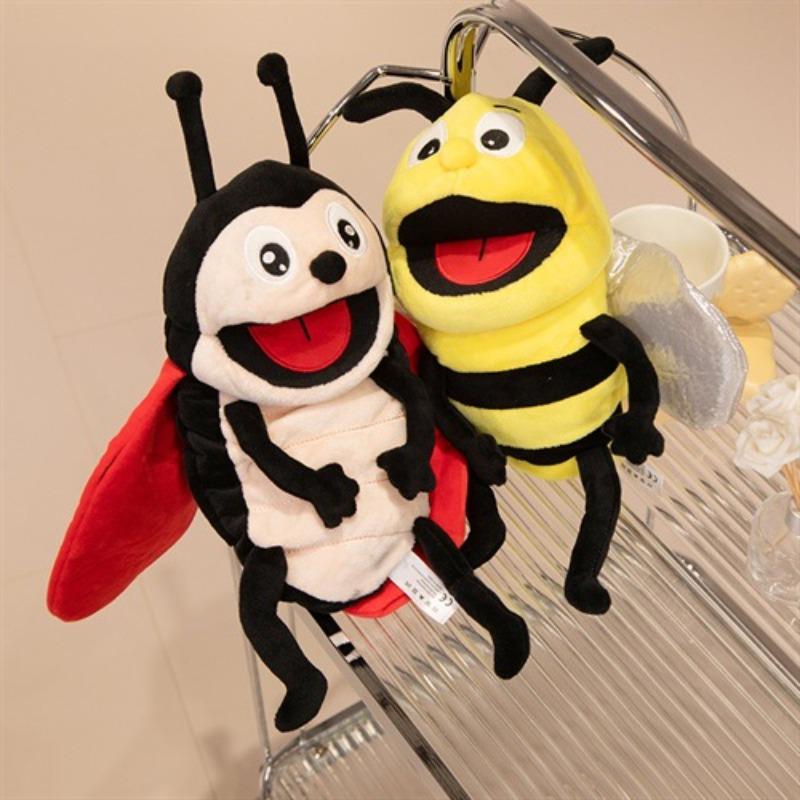 Creative Insect Puppet Plush Toy Butterfly Puppet Bee Puppet Ladybug Ant Caterpillar Dragonfly Puppet