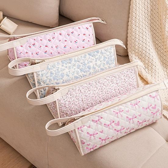 Gesteppte Reisetasche Tragbar Große Kapazität Reißverschluss Aufbewahrungstasche Haartrockner Styling-Tools Leicht Tragbar