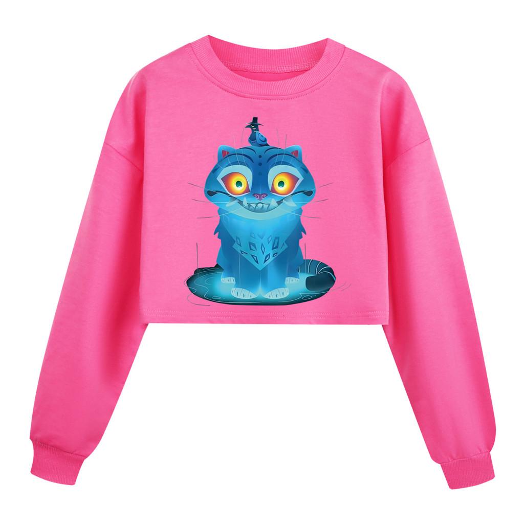 

Детская толстовка для девочек с принтом аниме, мультяшного POP-певца, суперзвезды Миры Руми Зои, повседневная, с длинными рукавами и круглым вырезом 170Cm