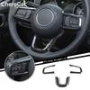 Black Carbon Fiber Steering Wheel Covers Trim for 2018+ Jeep Wrangler JL JT ABS