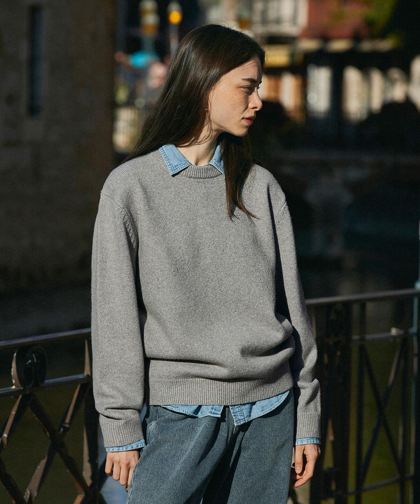 MINIMALPROJECT Soft Basic Oversized Knit Mnt107 [Gray]