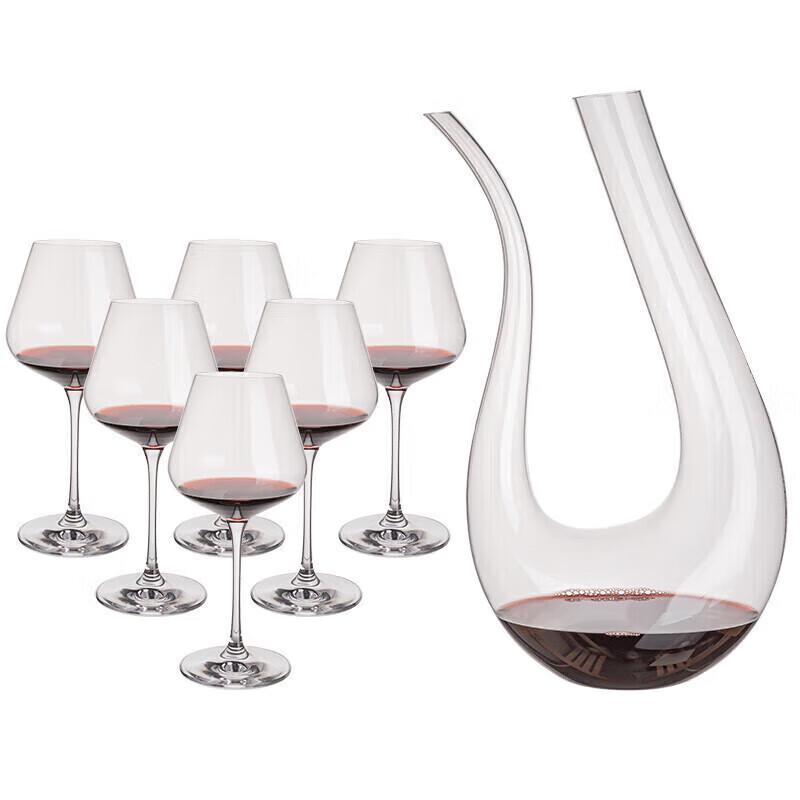 Crystal Glass Red Wine Glasses & Decanter Set