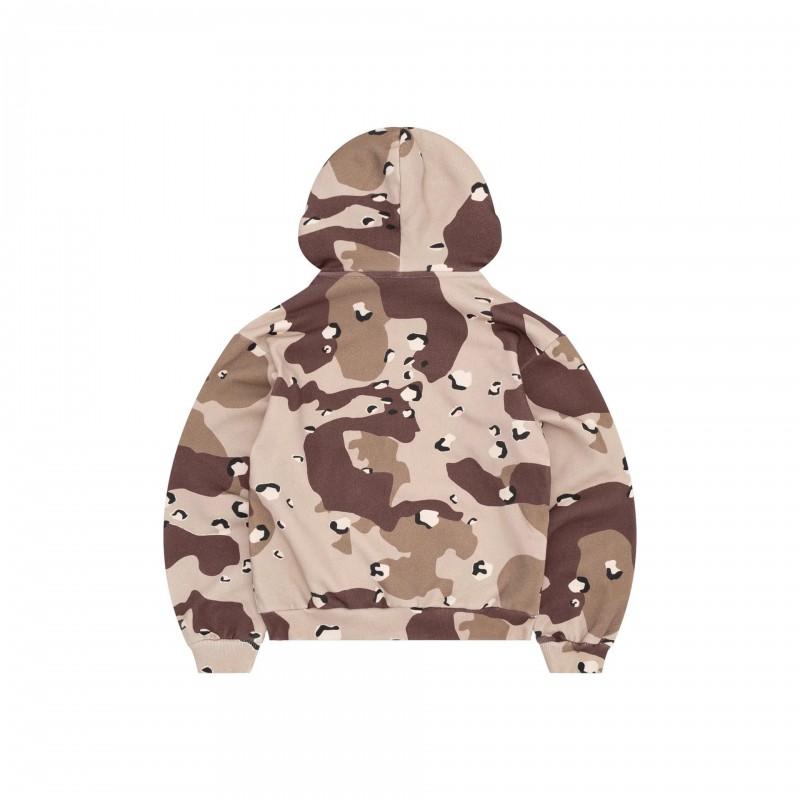 Oversized Camo Hoodie With Zipper Front Streetwear Sweatshirt Women Y2K Trend Loose Fit Long Sleeve