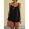 TIFICY Camicette e camicie senza maniche con scollo a V, stampa tinta unita, moda casual estate primavera da donna