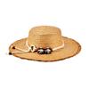 Adult Sun Hat with Wooden Beads and Raffia