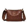 Fashionable Diamond Grid Soft Leather Crossbody Bag, Women's New Style Retro Simple Multi-layer Large Capacity Shoulder Bag, Mother Bag
