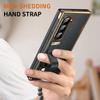 For Samsung Galaxy Z Fold6 5G Case Wrist Band Hinge Protection Leather+PC Phone Cover