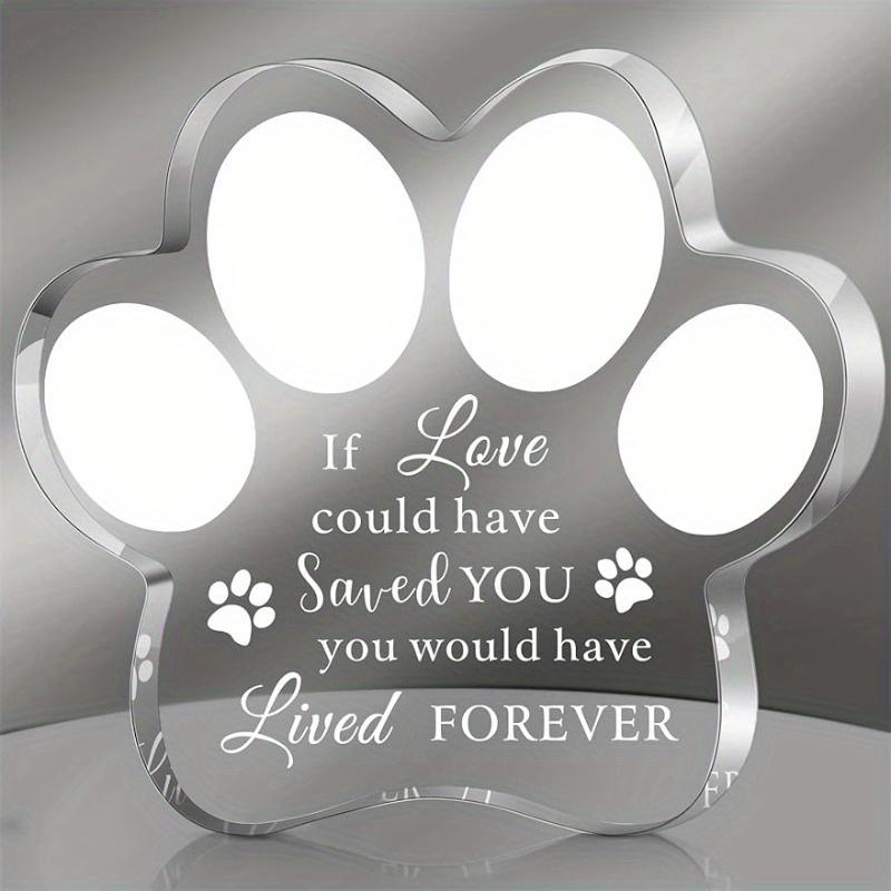 

Memorial Gifts: Acrylic Dog Memorial Keepsake – Dog Death Sympathy/Bereavement Gift. чистый