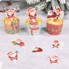 50 Stück Weihnachten Cupcake Backwerkzeug Tassenblech Cartoon Rentier Schneemann Muffin Kuchen Papierförmchen Weihnachten Party Dekoration