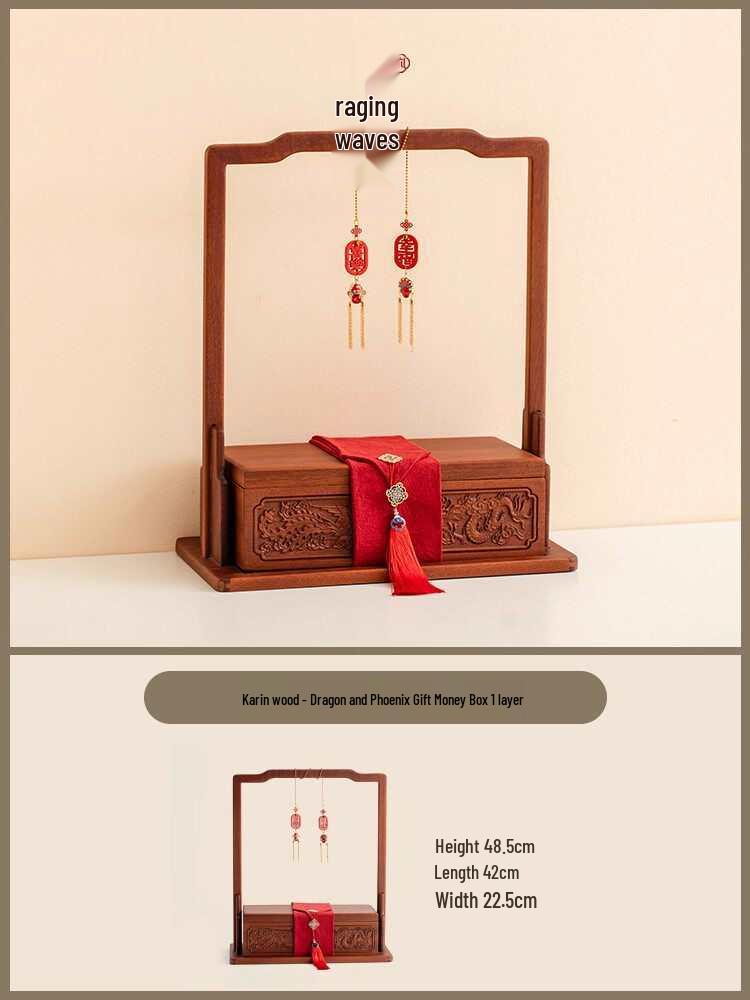 Engagement Gold Betrothal Gift Box for Chinese Wedding Dowry Collection