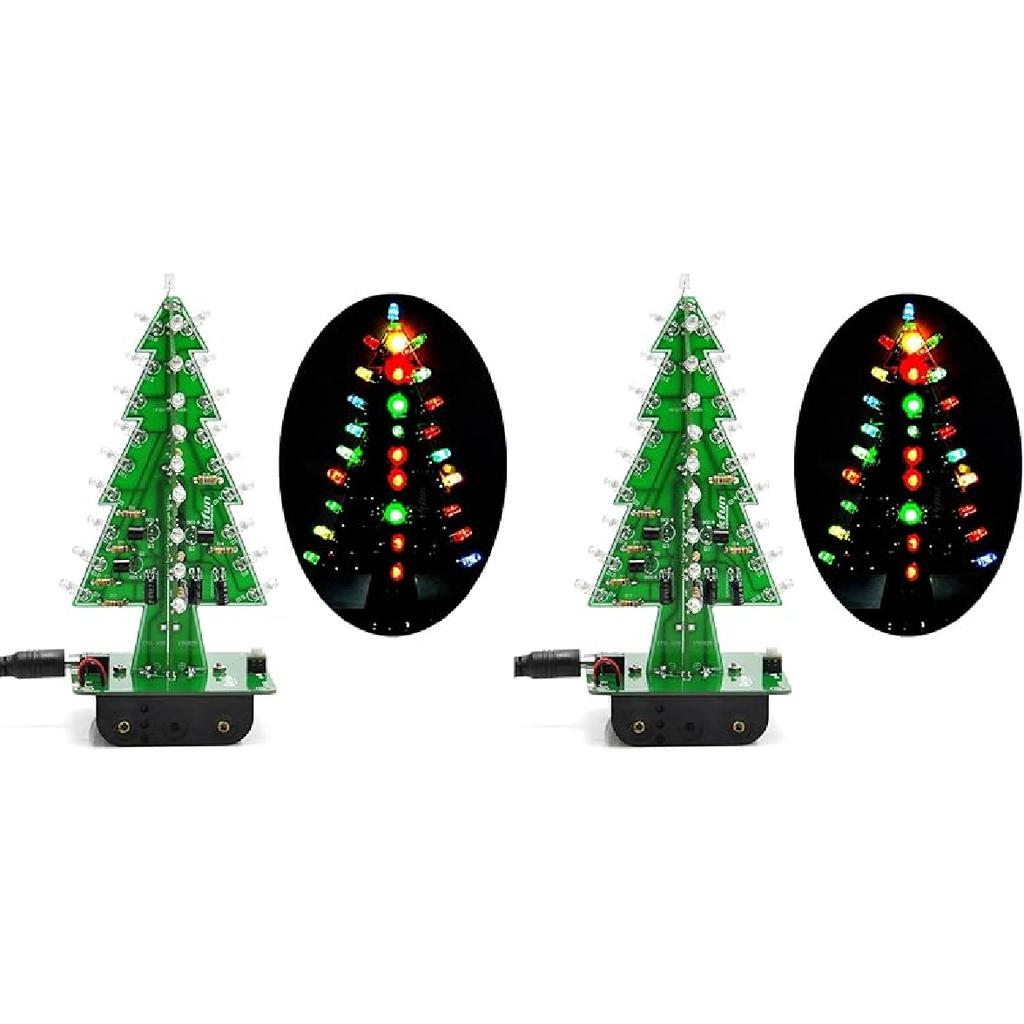Gikfun Christmas Tree 3D Xmas Tree Led DIY Kits 7 Color Flash Circuit LED EK1697