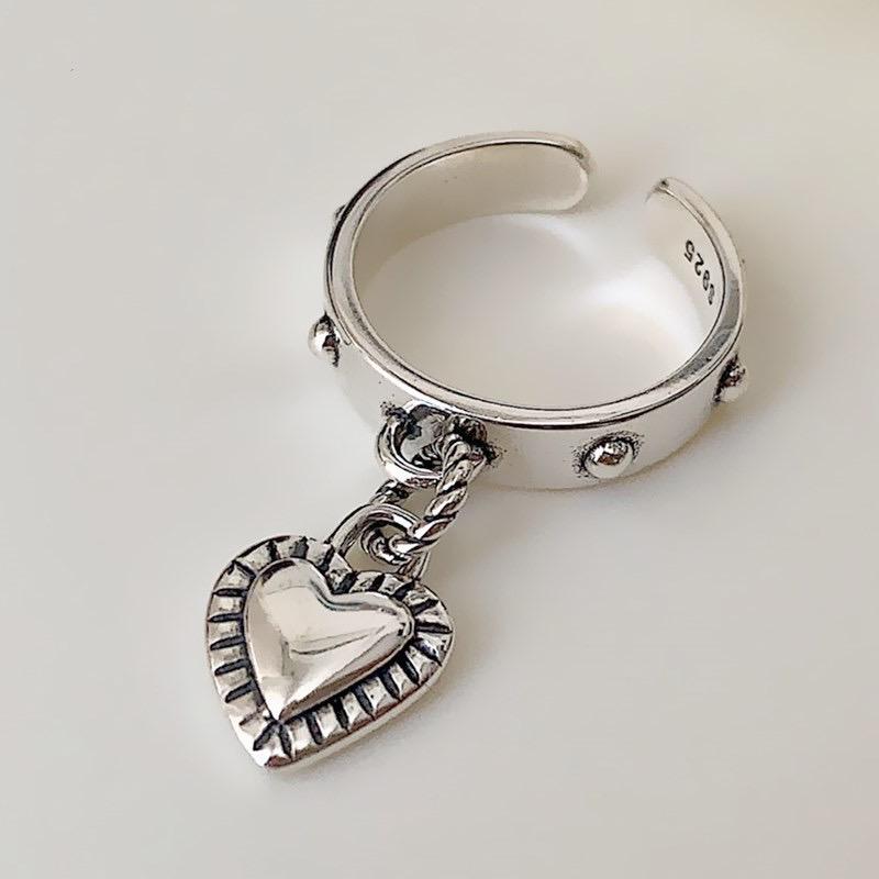925 Sterling Rings for Women Fashion Geometric Handmade Irregular Strip Ring Party Christmas Gift