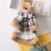 Soft Warm Dog Clothes Warm Pet Plaid Jacket For Dogs Cats Coat Jacket For Small Medium Dogs Pets Costumess