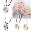 Love Couple Necklace Pair Clavicle Chain Projection Stone Sun Moon Pendant Necklace Men Women Love Tokens Tanabata G