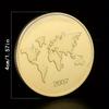 7PCS Seven Wonders Challenge Gold Badge, World Architecture Memorial Gold Coin Decoration Collection