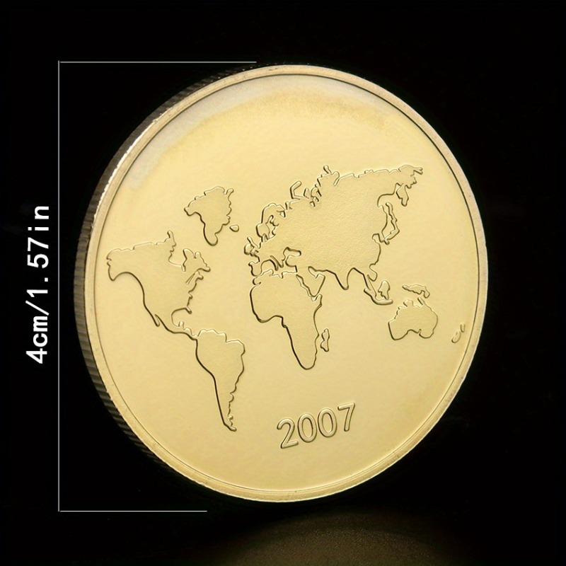7PCS Seven Wonders Challenge Gold Badge, World Architecture Memorial Gold Coin Decoration Collection