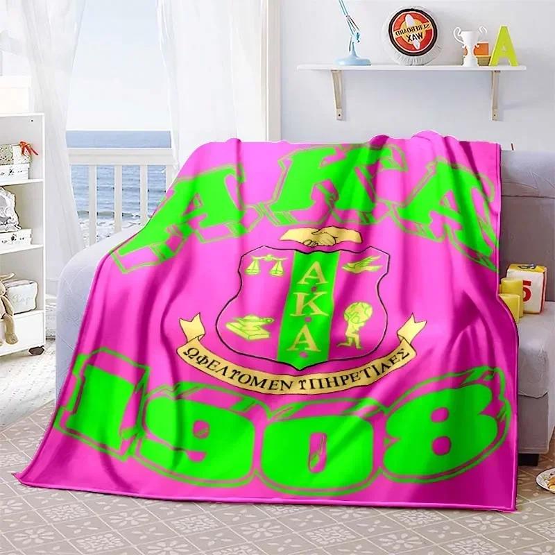 AKA Muster Flanelldecke Leicht Mode Bett Sofa Klimaanlage Modisch Freizeit Picknick Reise Nickerchen Weicher Überwurf