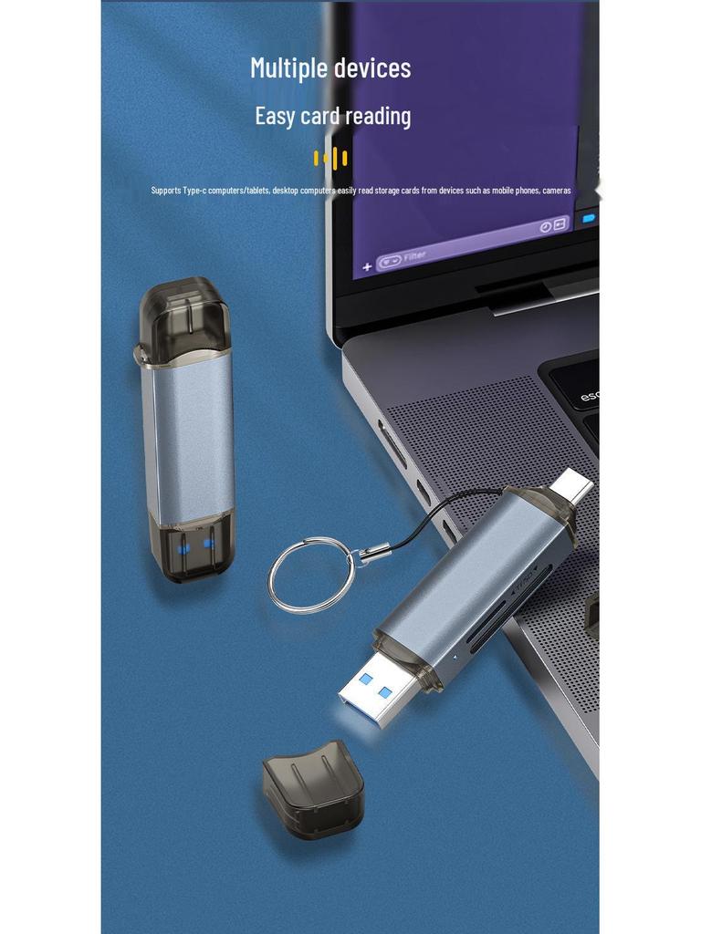 USB 3.0 Multifunctional Card Reader for SD/TF - Universal Converter for Mobile Phones & Computers
