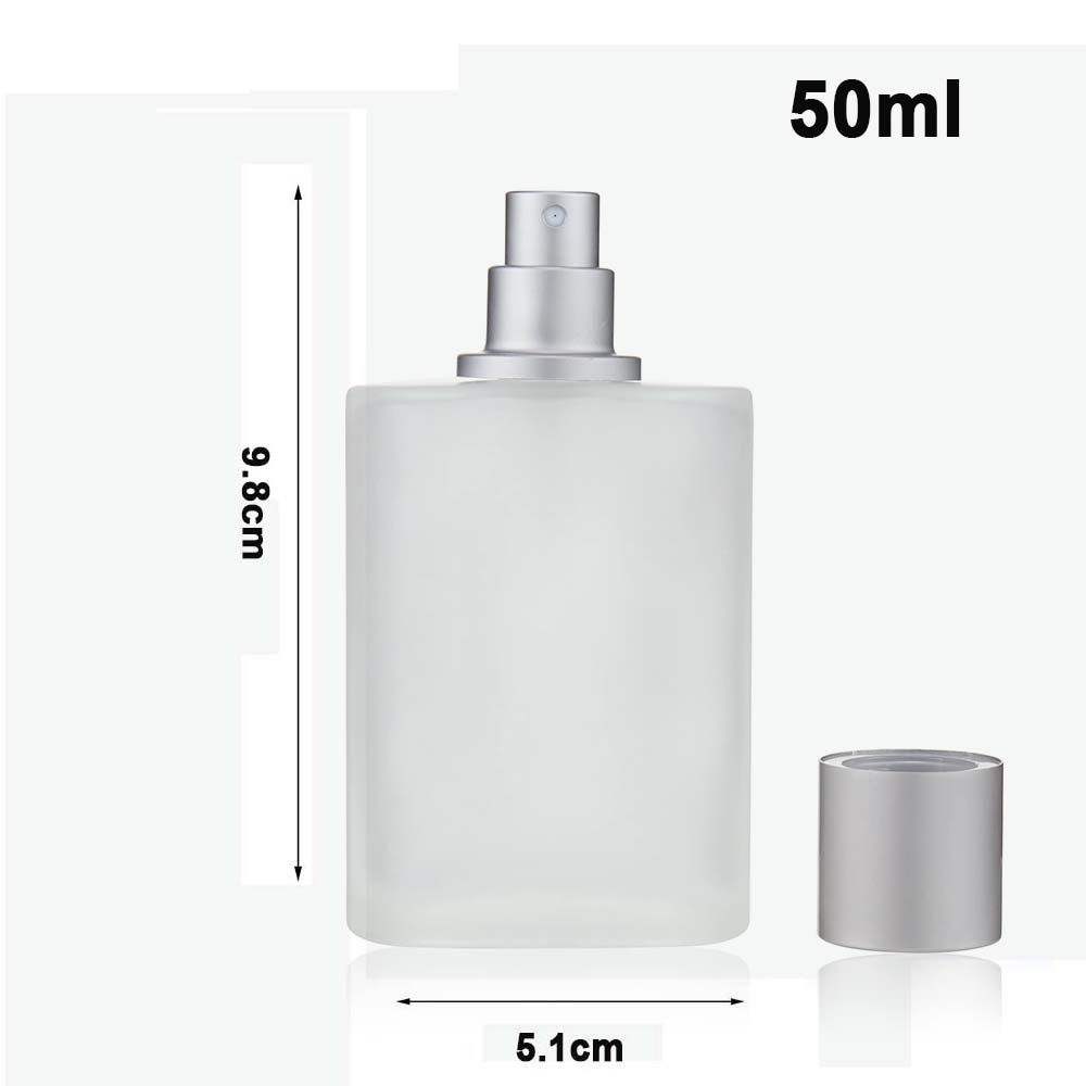 50ml/30ml/ Screw Top Sandblasted Glass Perfume Bottle Liquid Spray Bottle Empty Dispenser Bottle Empty Makeup Fine Mist Bottles