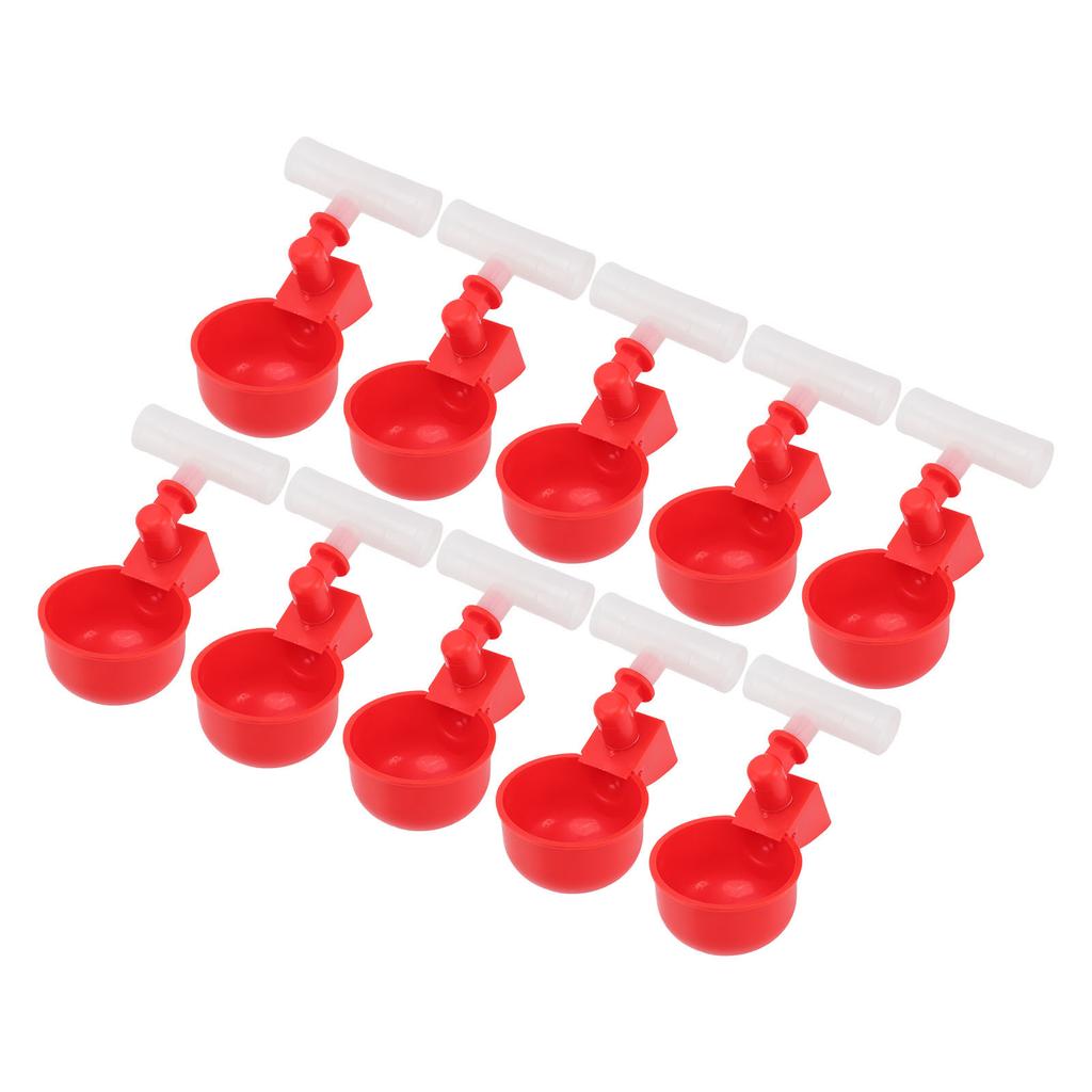 10 Set Chicken Waterer Cups Automatic Filling Prevent Leakage Pigeon Drinking Bowl for Ducks Birds