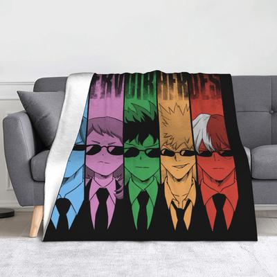 My Hero Academia Reservoir Heroes Blanket Fleece Printed Multifunction Super Soft Throw Blanket for Home Car Plush Thin Quilt