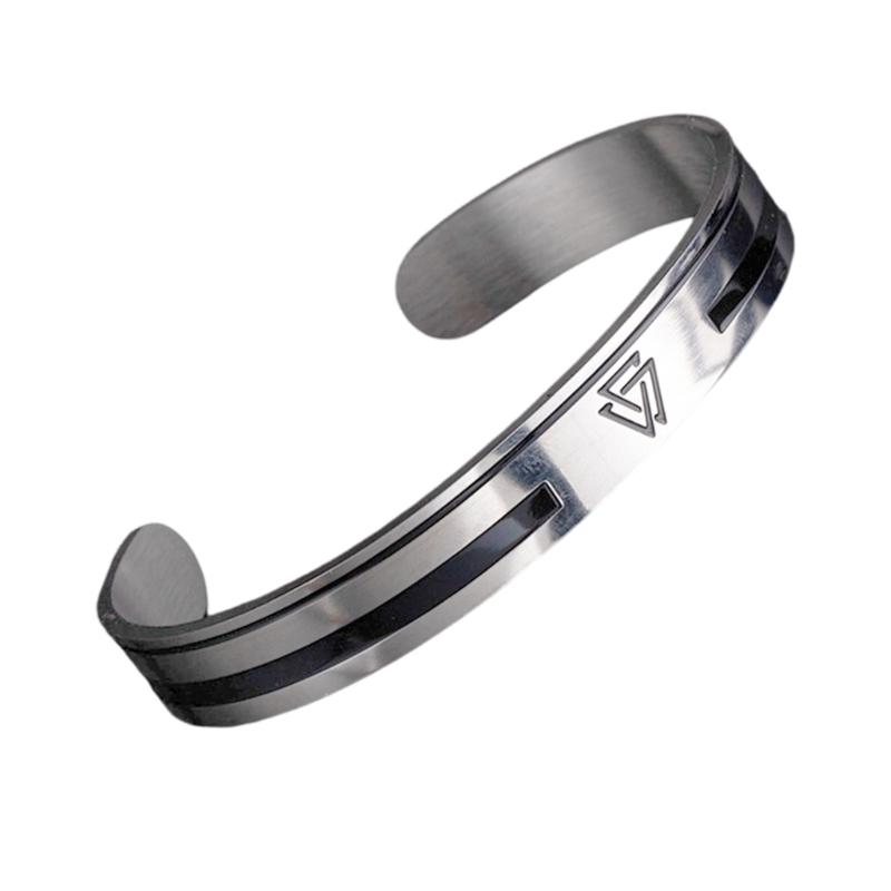 Adjustable Stainless Steel Letter Bangle Open Cuff Bracelet For Everyday Wear Personalize Jewelry