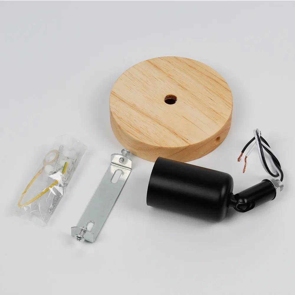 1/2/5Pcs Modern Nordic Wood LED Wall Lamp E27 Bedside Indoor Lighting Bedroom Living Room for Home Decor E27 Wall Light Fixture