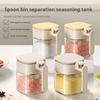 Moisture-proof Diverse Spice Storage Easy Cleaning Container High-quality Glass Spice Container Transparency Sealing Container