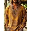 Tricou casual bărbătesc cu mânecă lungă și imprimeu