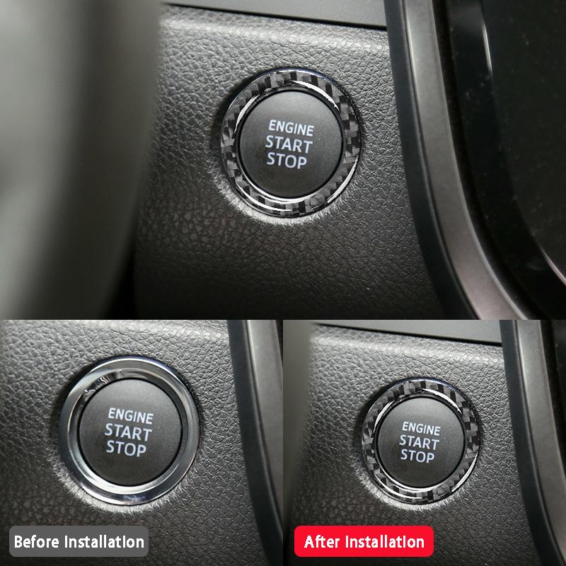 Carbon Fiber Interior Sticker Center Console Steering Wheel Inner Door Handle Car Accessories For Toyota 8th Generation