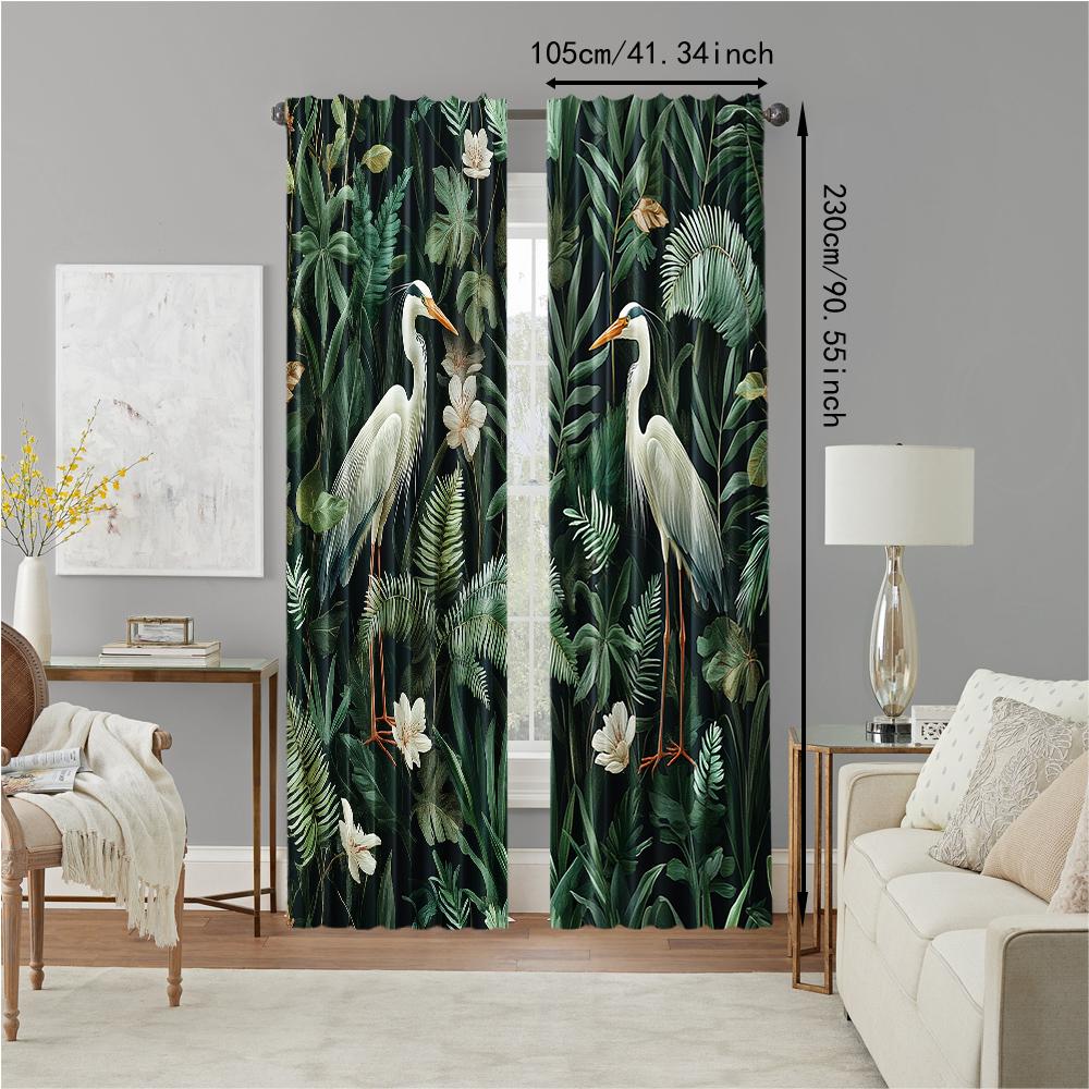 2 szt.   wszechstronne przezroczyste zasłony poliestrowe do dekoracji domu Naturalne Wzory Zwierzęce do użytku w sypialniach i salonach
