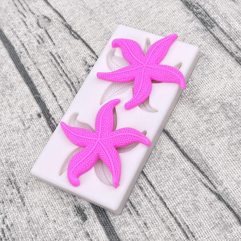 Starfish Silicone Mold Sugarcraft Chocolate Cupcake Baking Mold Fondant Cake Decorating Tools